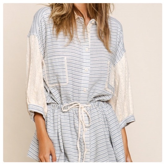 POL All Year Oversized Woven Tunic Top - Picture 9 of 14